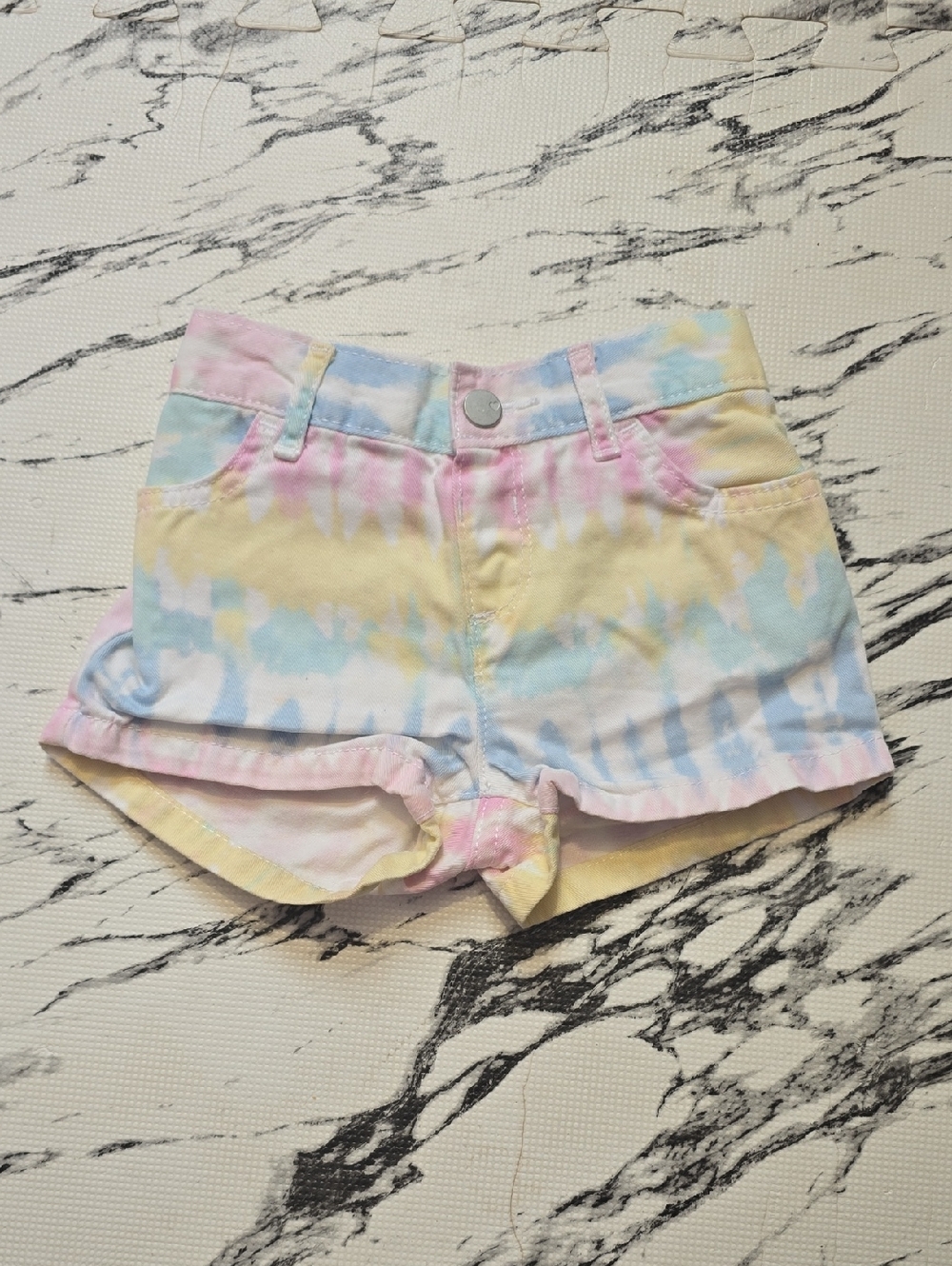 The Children's Place Pastel Tie-Dye Girls Skort Shorts - Pink, Blue, Yellow